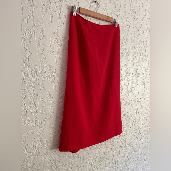 JIL SANDER® RARE Vintage Y2K Red Satin Skirt size 34 / S - Picture 2 of 7